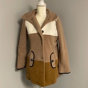 Susan Graver hooded clockblock jacket size XS